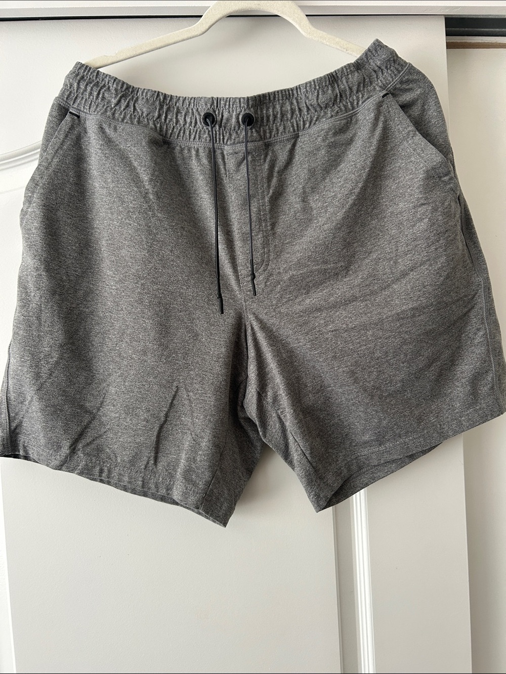 Eddie Bauer Men's Charcoal Gray Athletic Drawstring Shorts